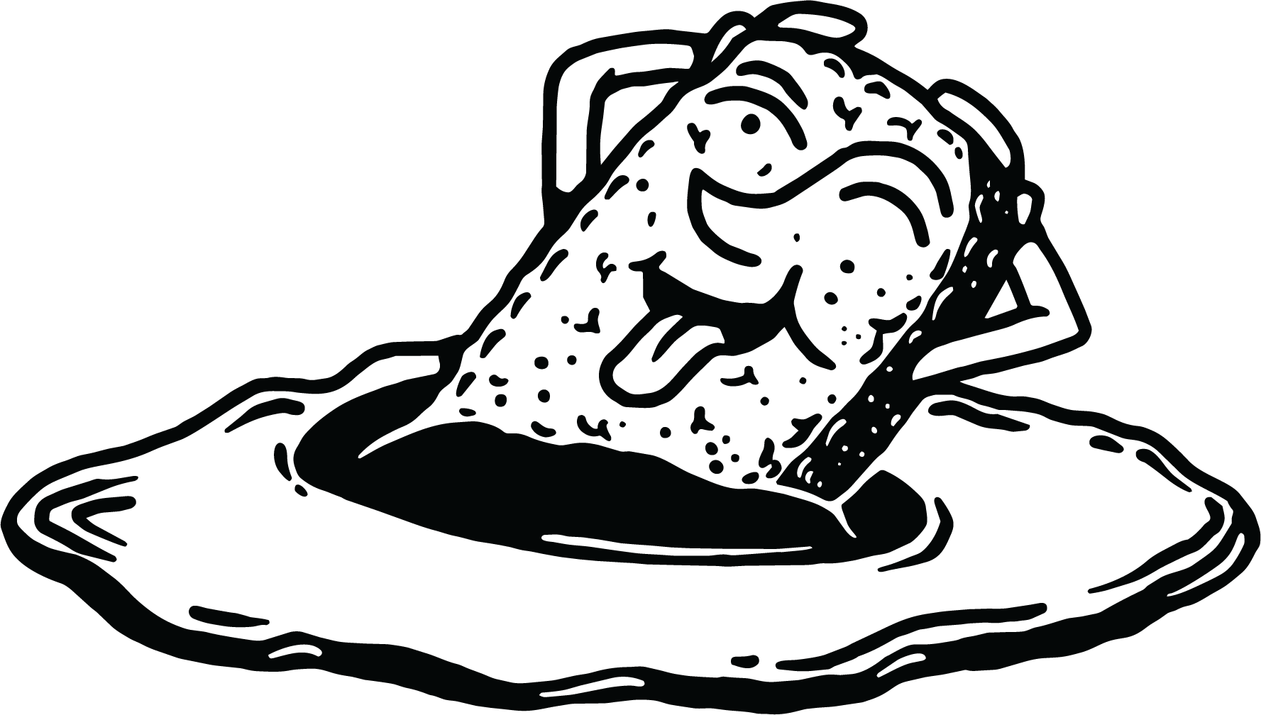 Decorative hands holding egg illustration