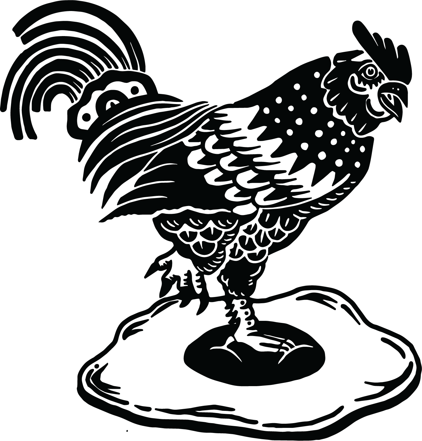 Decorative rooster illustration