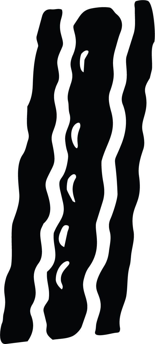 Decorative bacon stripe pattern